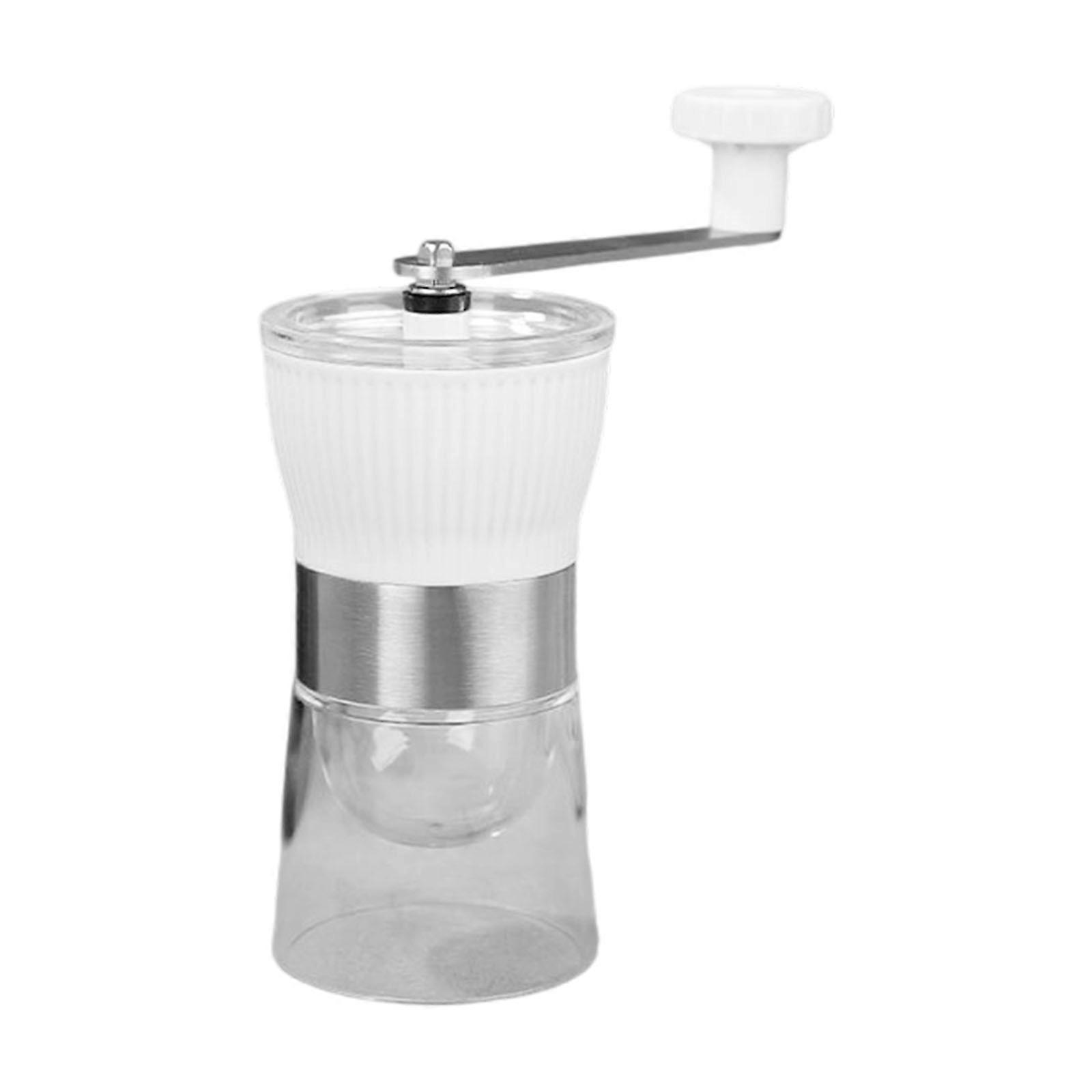 Manual Grinder Ceramic Adjustable Slip Handle Easy For Use  White