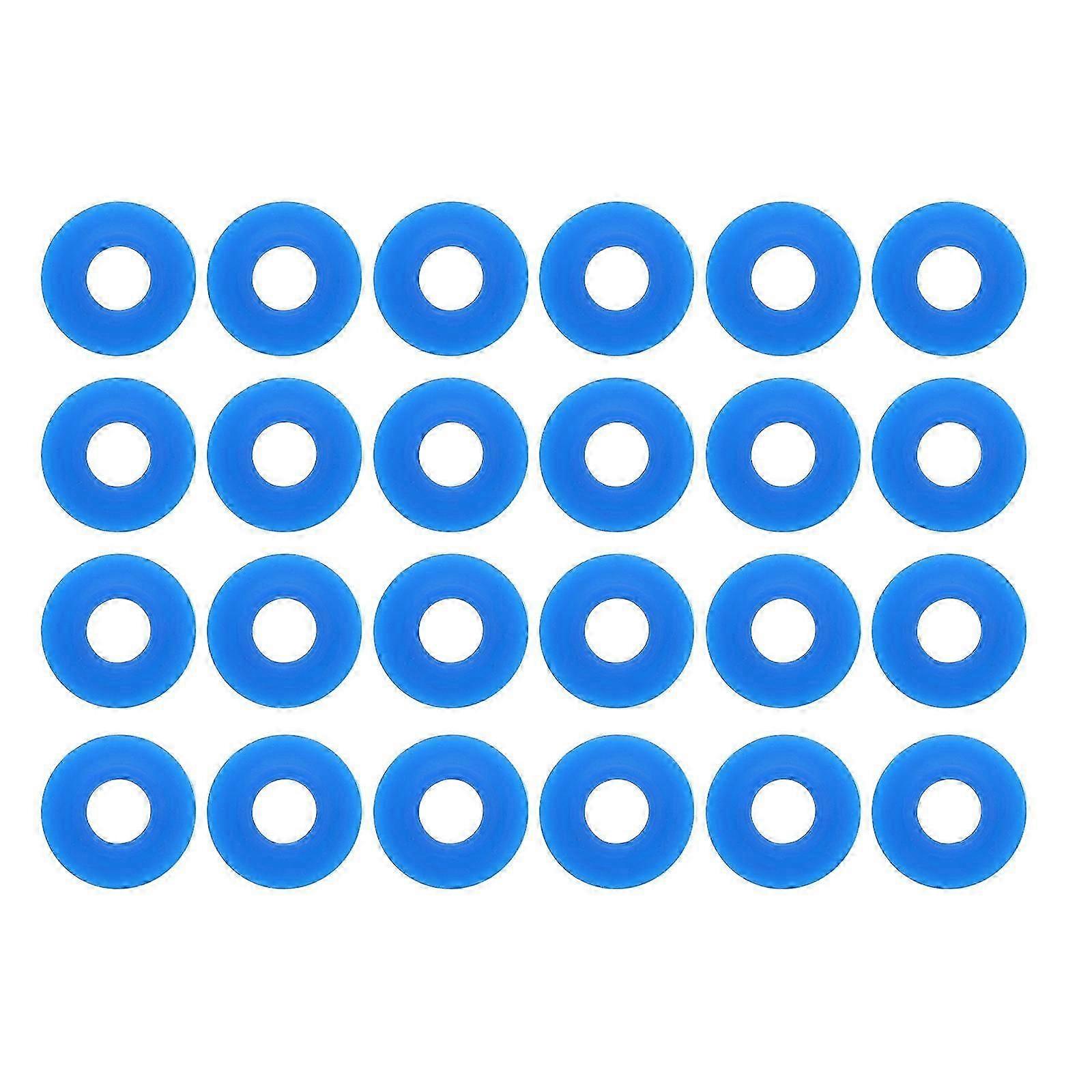 Silicone Gasket Water Bottle Lid Swing Flip Bottle Seal Gaskets For Enzyme Bottles Setup 24Pcs Blue