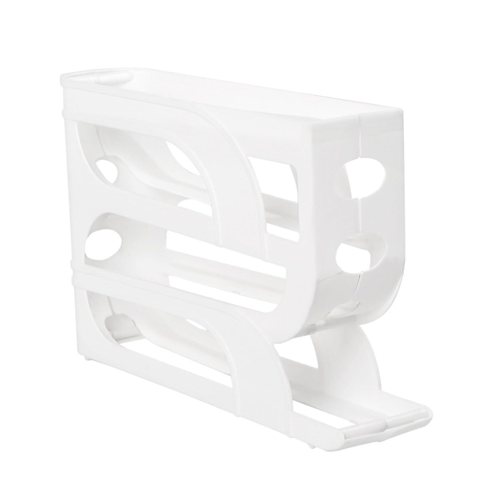 Rolling Egg Organizer Automatic Egg Dispenser Fridge Storage Slide Out Tray 4 Layer Design 32x20x7cm Kitchen Countertop