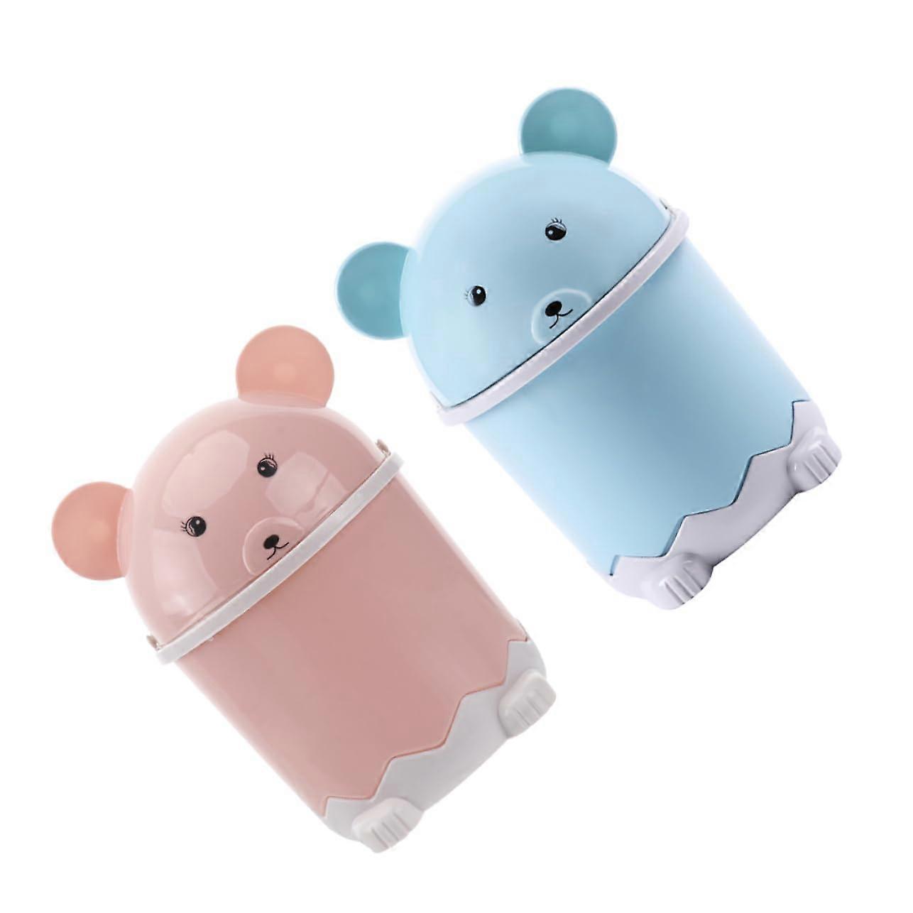 Plastic Desktop Trash Can 2Pack, Office Garbage Bin, Trash Containers, Litter Holders