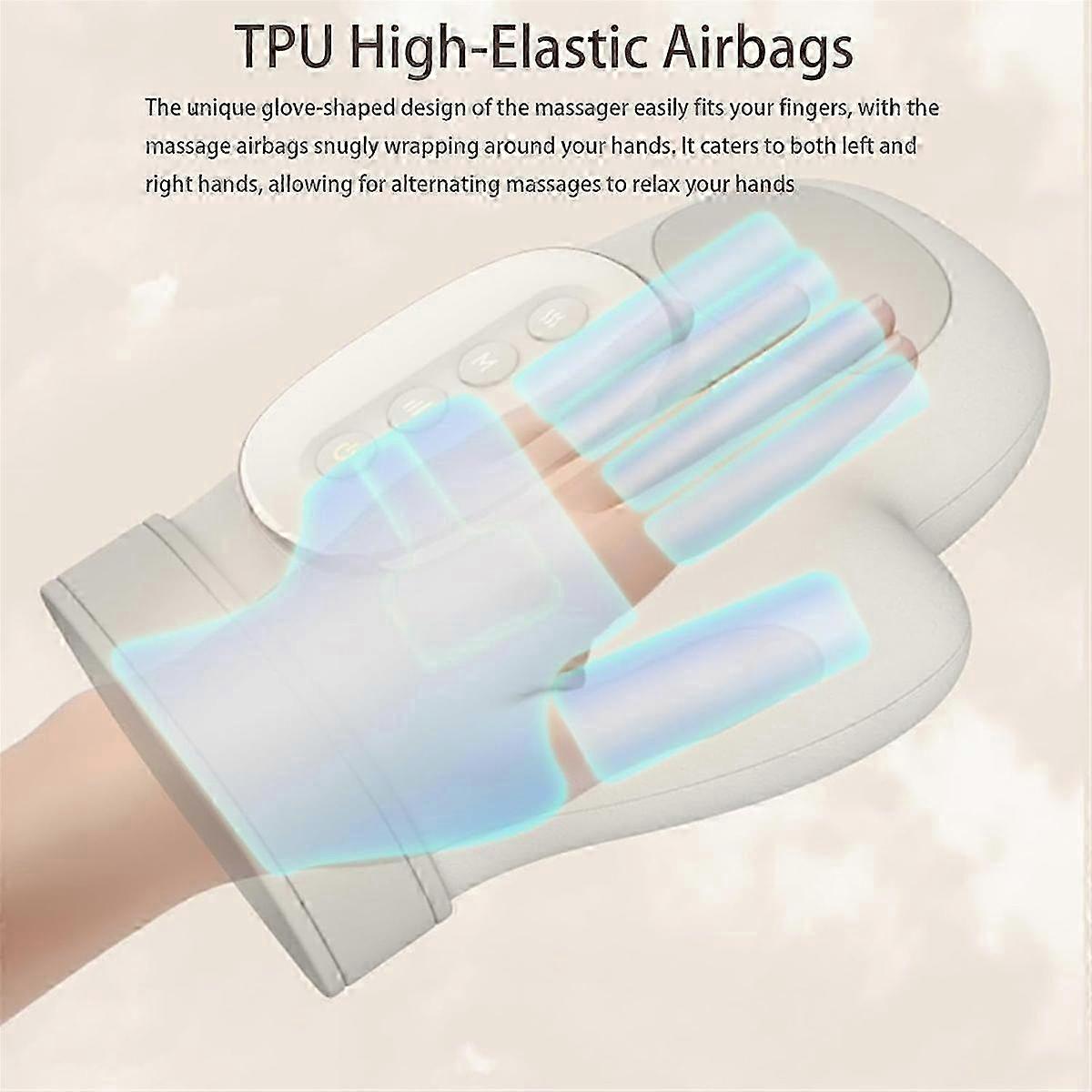 Hand Massager Cordless 5 Levels of Intensity Adjustment Finger Massager with Heat and Compression