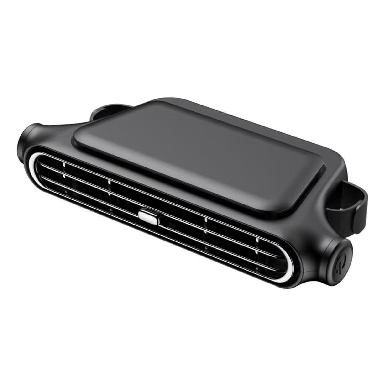 Car Seat Fan 3 Speeds Strong Airflow Low Noise Rechargeable Space Saving SUV Vehicle Traveling RV Cooler Fan