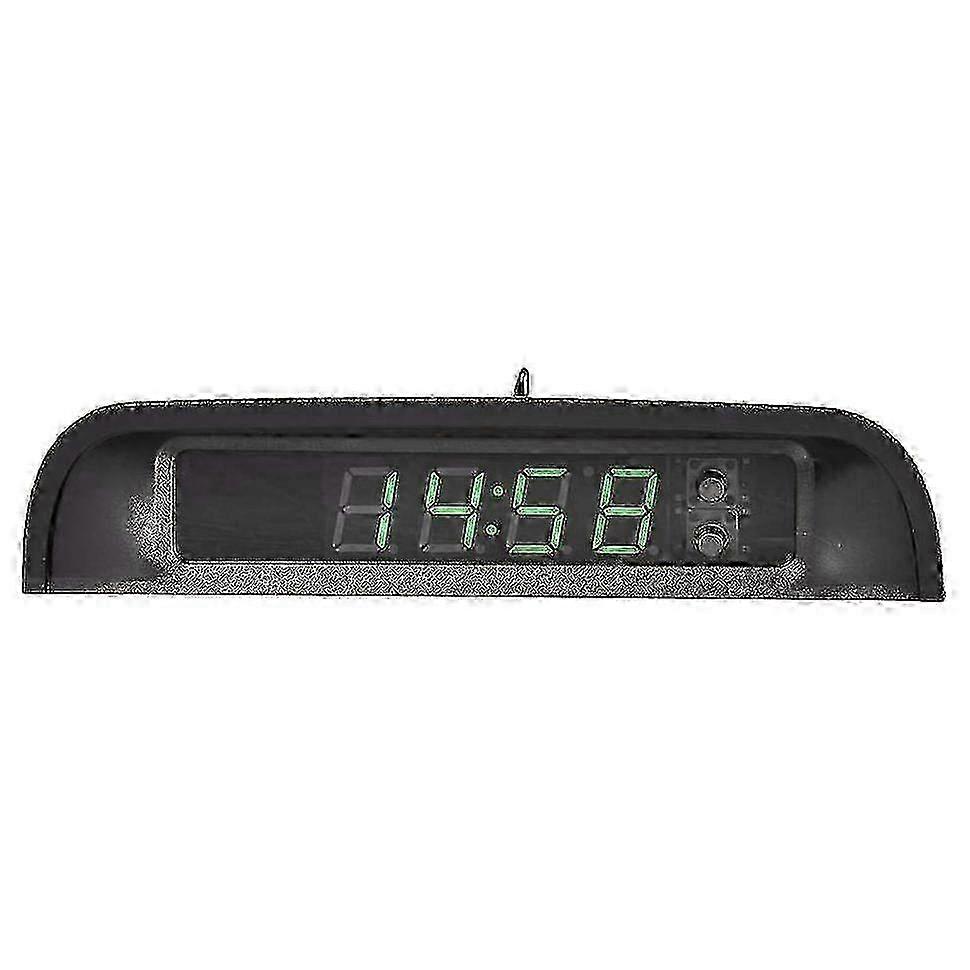 Car Clocks with Night Display Thermometer Auto Internal Stick-on Digital Watch Solar Powered 24-Hou