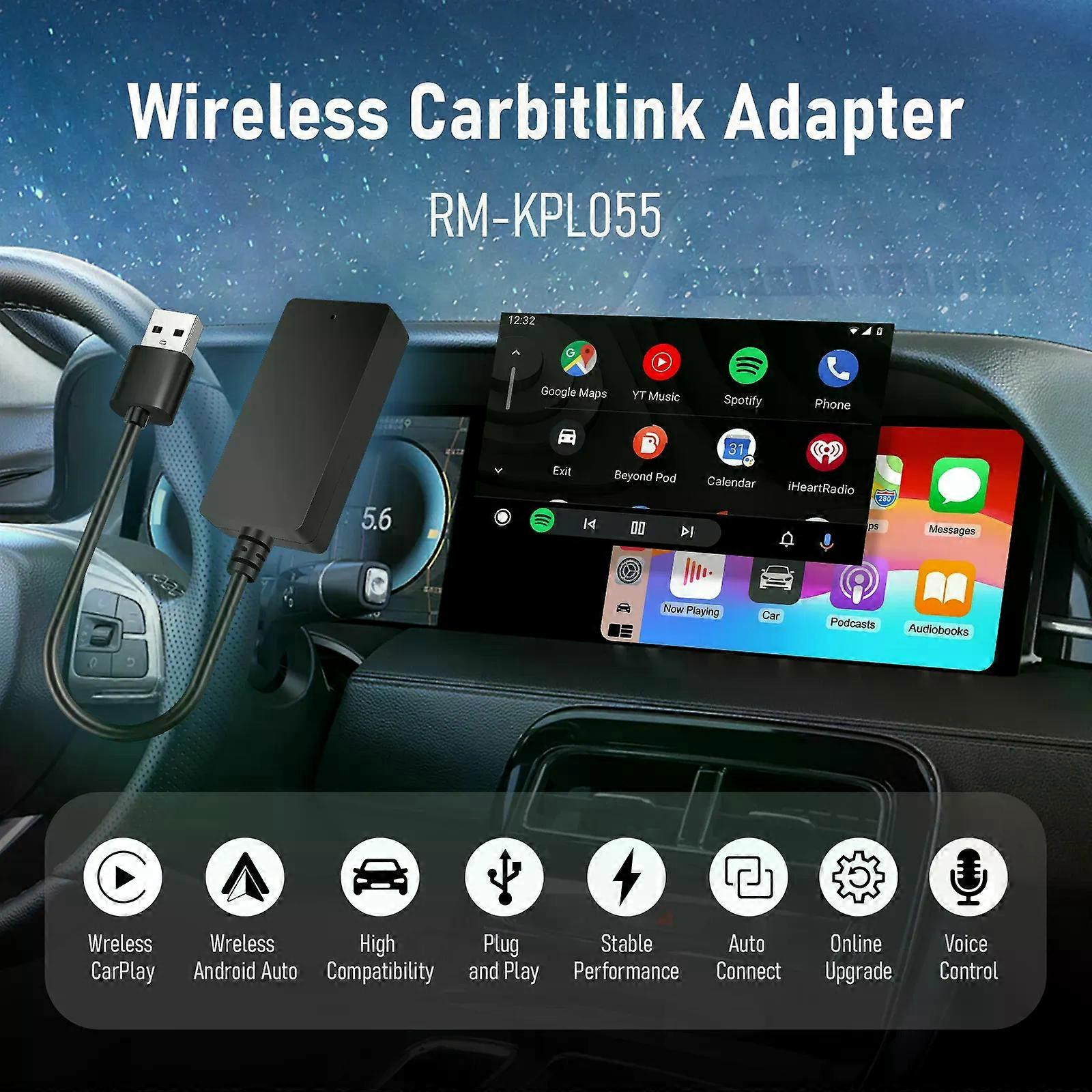 2 in 1 Wireless CarPlay and Android auto, Carbitlink Easylink Easyconnection to Wireless CarPlay Android Auto Adapter