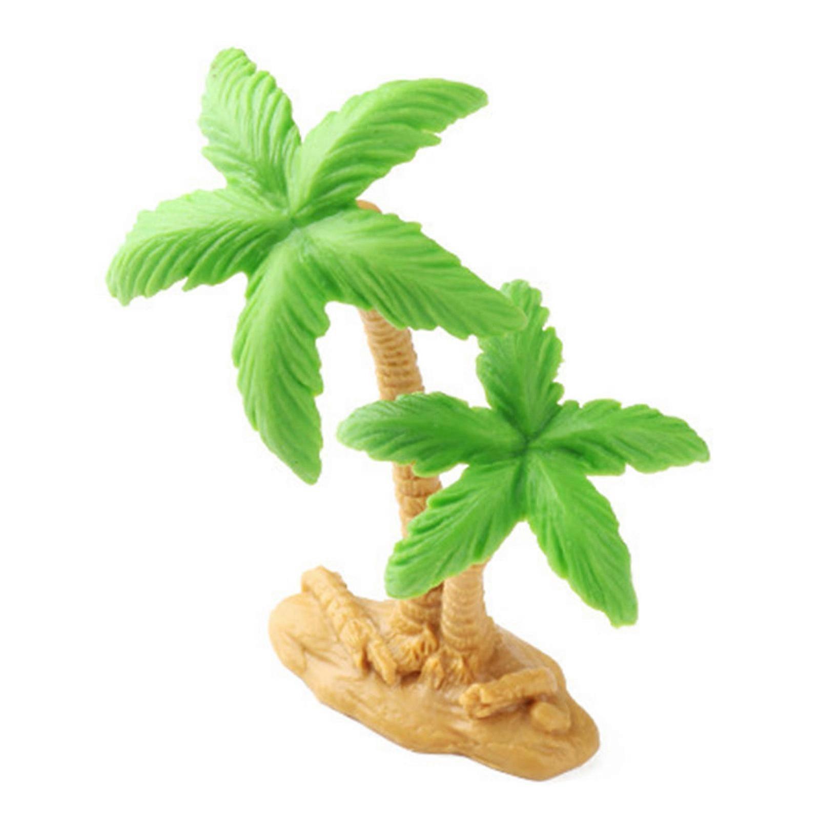 Exquisites Unique Mini Landscape Artificial Palms Tree Model Trees Fake Miniatures Trees Fairy Garden Landscape Scenery  Light Brown