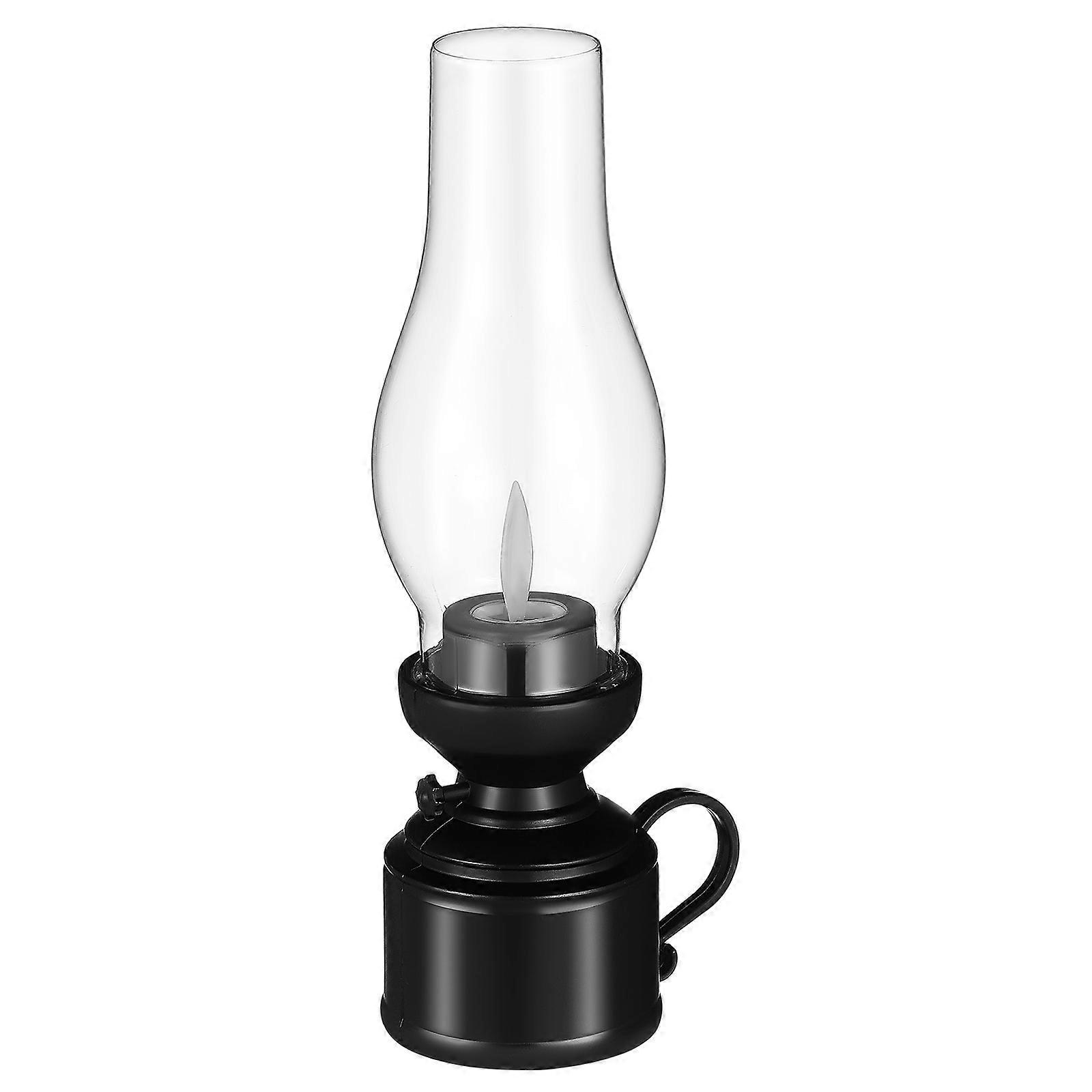Flameless LED Kerosene Lamp Plastic Kerosene Lamp Retro Oil Lantern Decoration