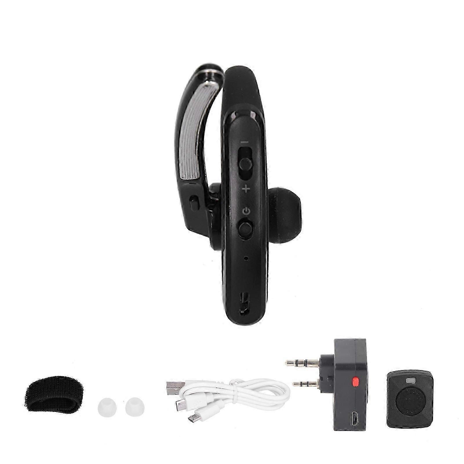 Bluetooth Walkie-Talkie Headset with Mic, Portable Wireless Noise-Cancelling for Motorola and HYT Radios
