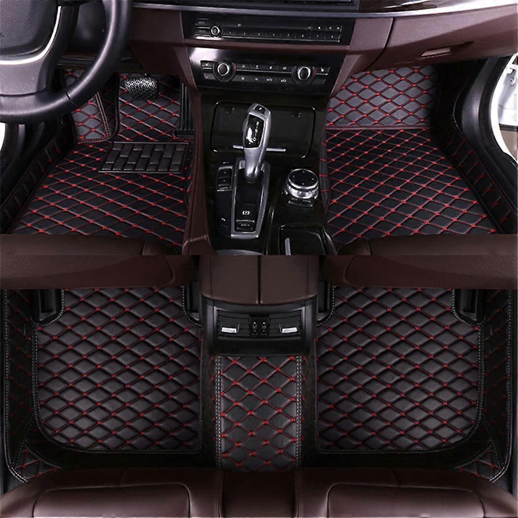 Custom Car Floor Mats for 20122017 All Weather Leather Front Rear Liners Black Red
