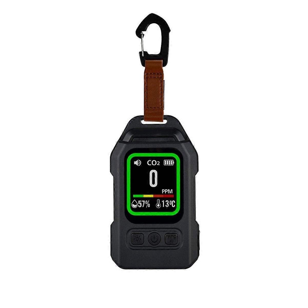 4in1 Portable Carbon Dioxide Monoxide Detector,More Than 300 Hours of Standby Time,Temperature and H