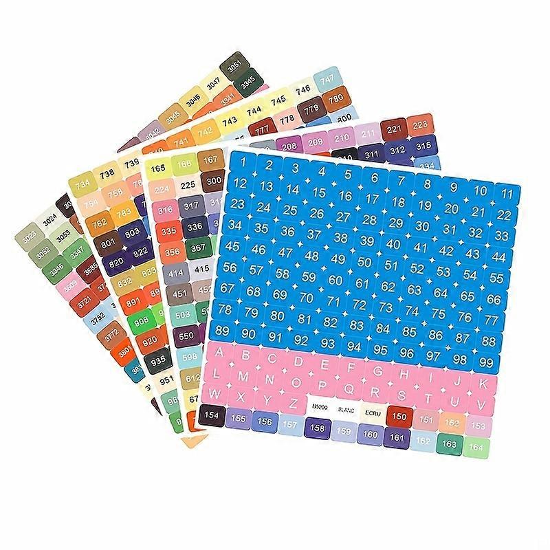 4pcs/set  447 Color Code  Square-shaped Stickers Labels Stickers Storage Box Diamond Painting Accessories Colorful DMC