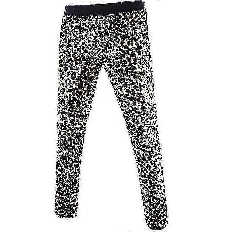 x Mens Leopard 3d Print Trousers Sweatpants Long Jogger Legging Pants -QWER