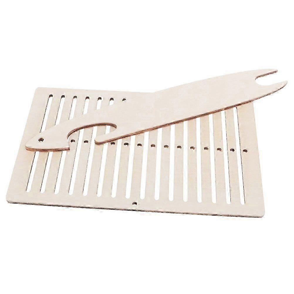 1 Set Wood Weaving Loom Stick Set Beginners Weaving Loom Shuttle for Bracelet Bag Belt Camera Strap