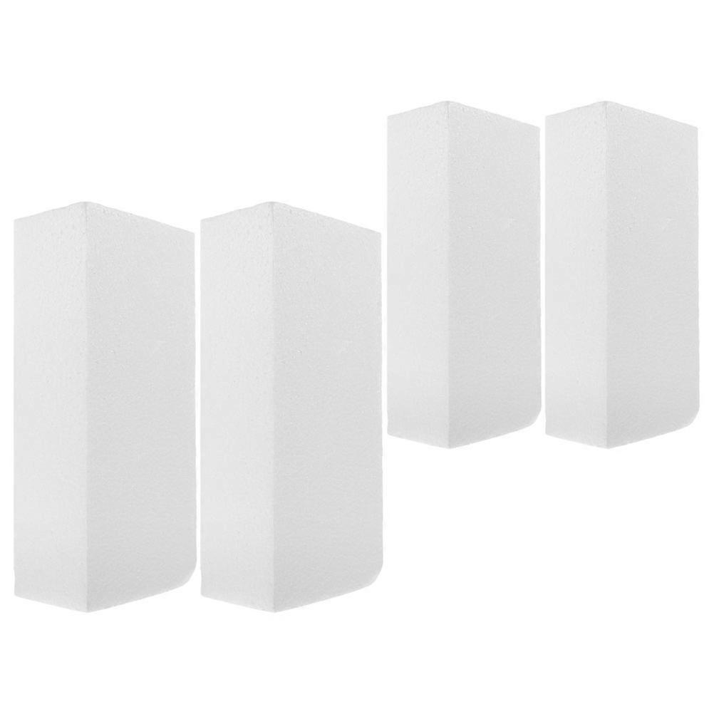 White Long Rectangular Foam Blocks for Decoration 4Pcs Craft Foams Bricks