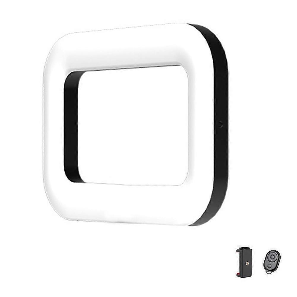 Three-Color Dimming, Ring Rechargeable Fill Light Selfie Live Broadcast Photography Light with Bluetooth Selfie