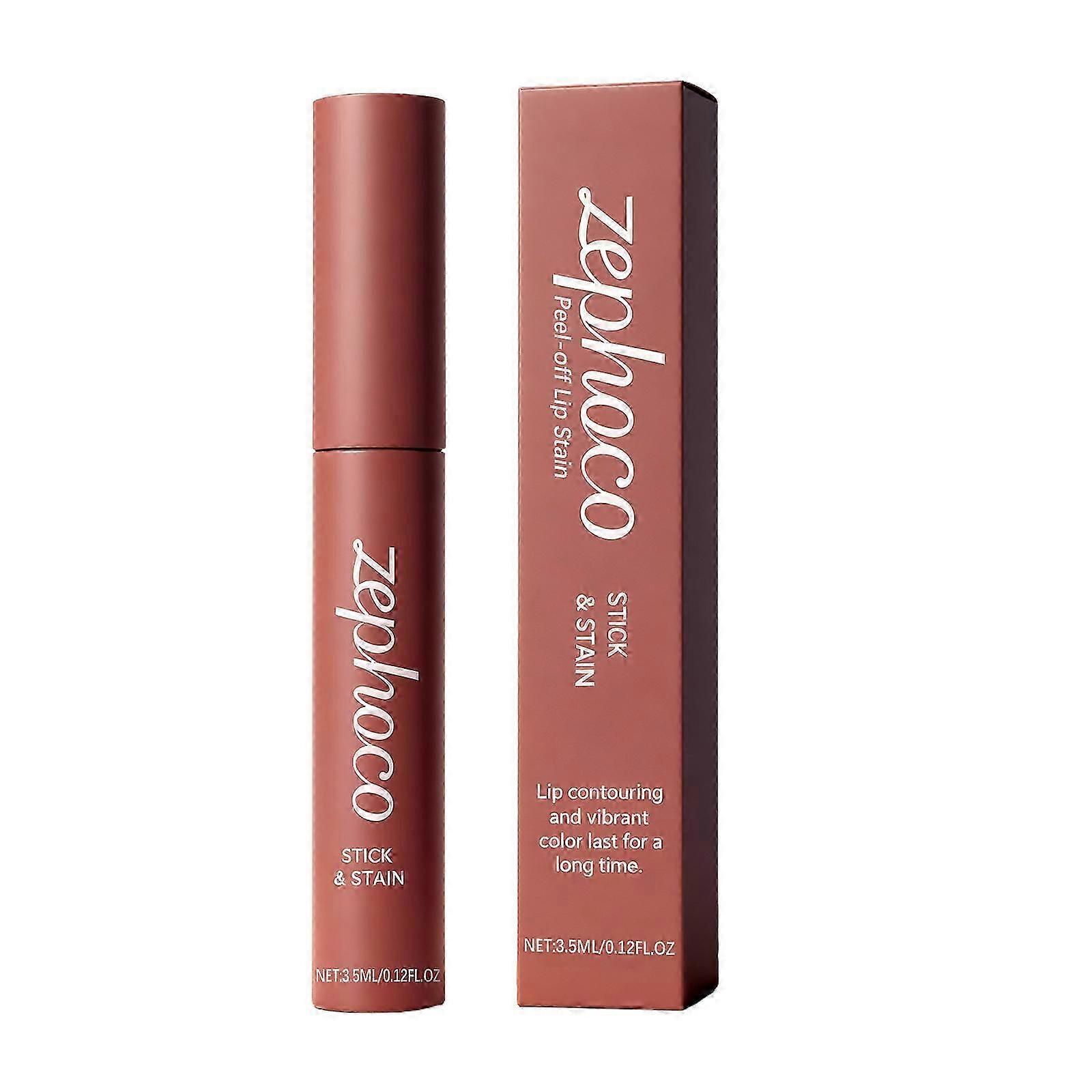 Zephoco Cocoa-Colored Peel-Off Lip Liner Pen Offers A Natural Makeup Feel, Is Easy To Apply, Provides Even Color, And Outlines The Lip Shape