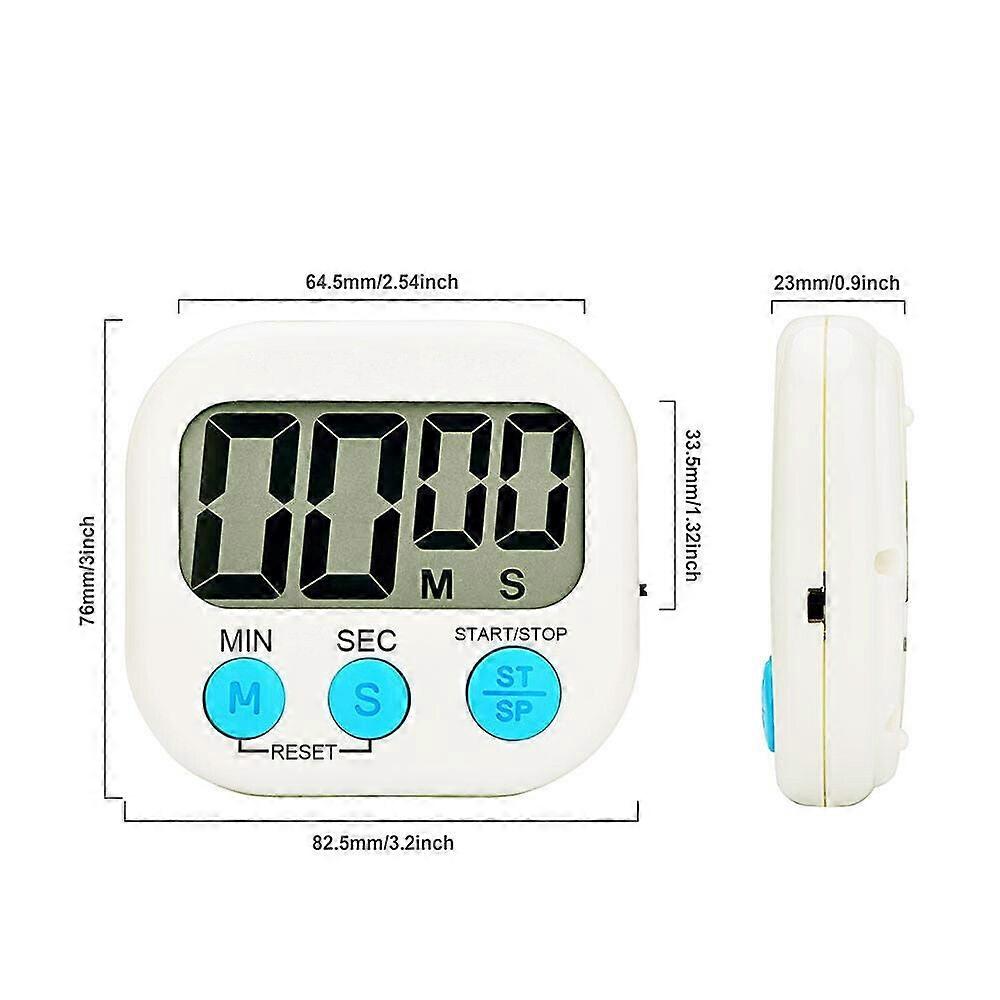 Digital Kitchen Timer Magnetic Cooking LCD Large Count Down Clear Loud Alarm