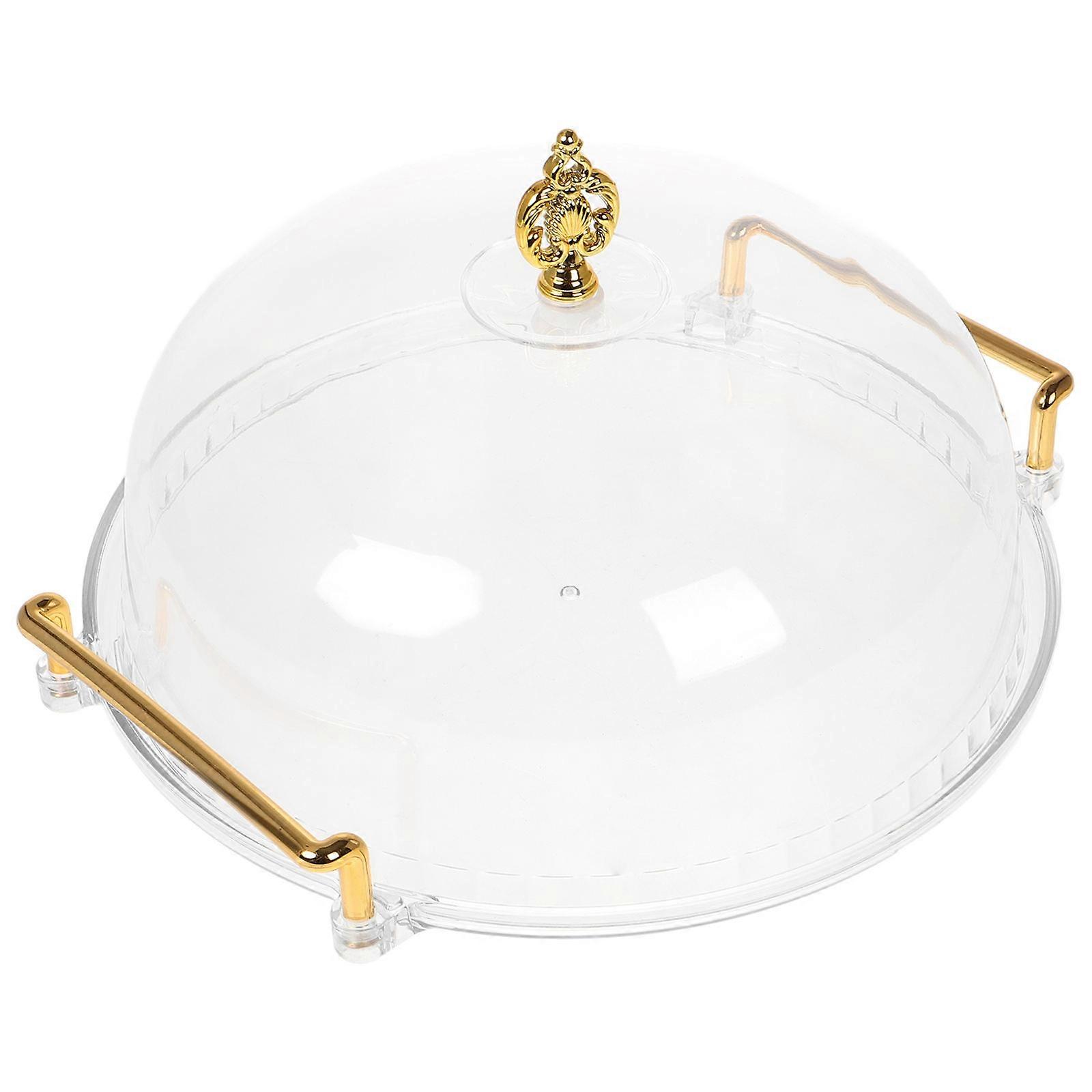 Transparent Dessert Display Tray With Lid For Afternoon Tea And Home Users 29X29X16.5CM Minimalist Design 1Set