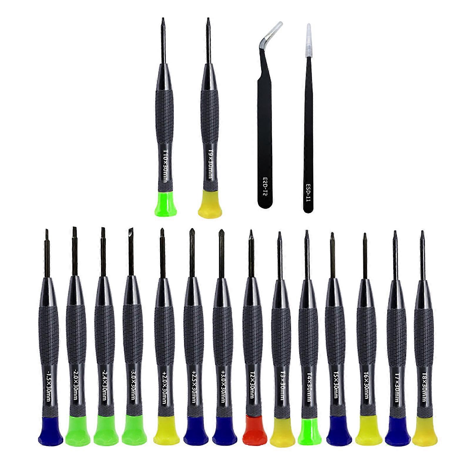 Multipurpose Small Screwdriver Magnetic Precisions Tool with Color Coded Handle for Phone Laptop Fixing Delicate Repairs Multicolor