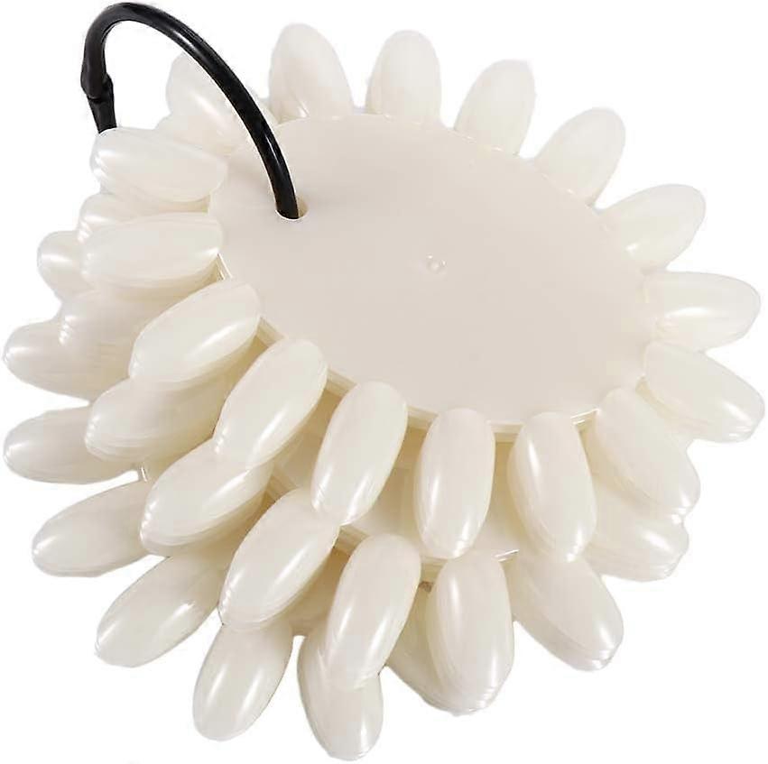 160pcs White False Nail Tips Set with Ring Palette Acrylic Nail Art Practice Display Wheel