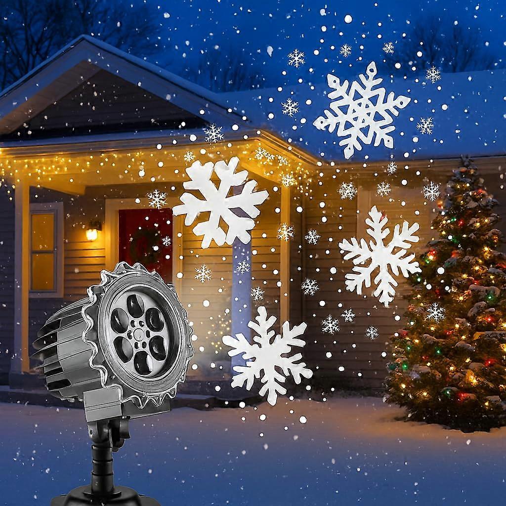 Christmas Projector Lights Outdoor LED Snowflake Projection IP65 Waterproof for Wall and Garden