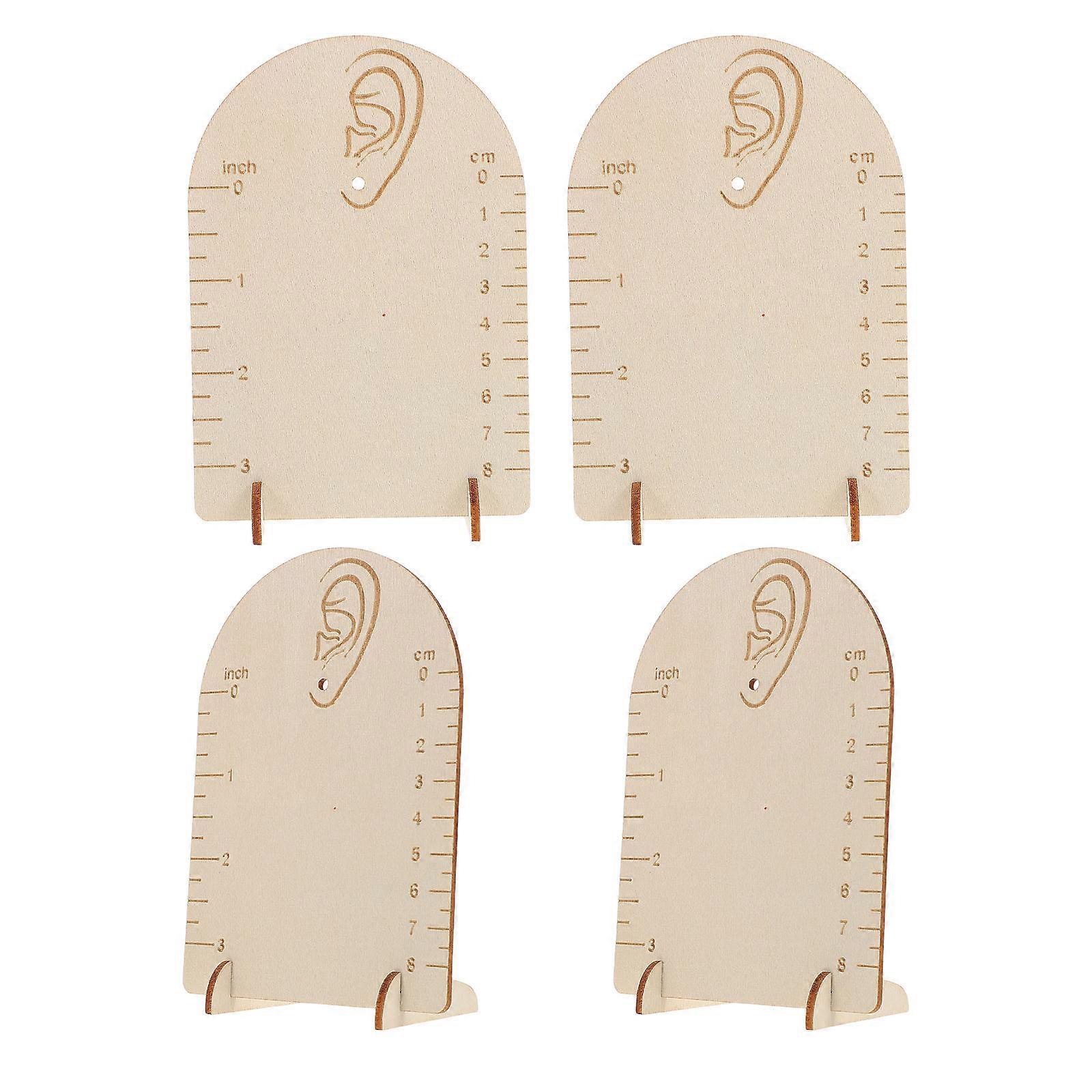 Ear Ring Display Arch Wooden Earring Stand for Display 4Pcs Organizer