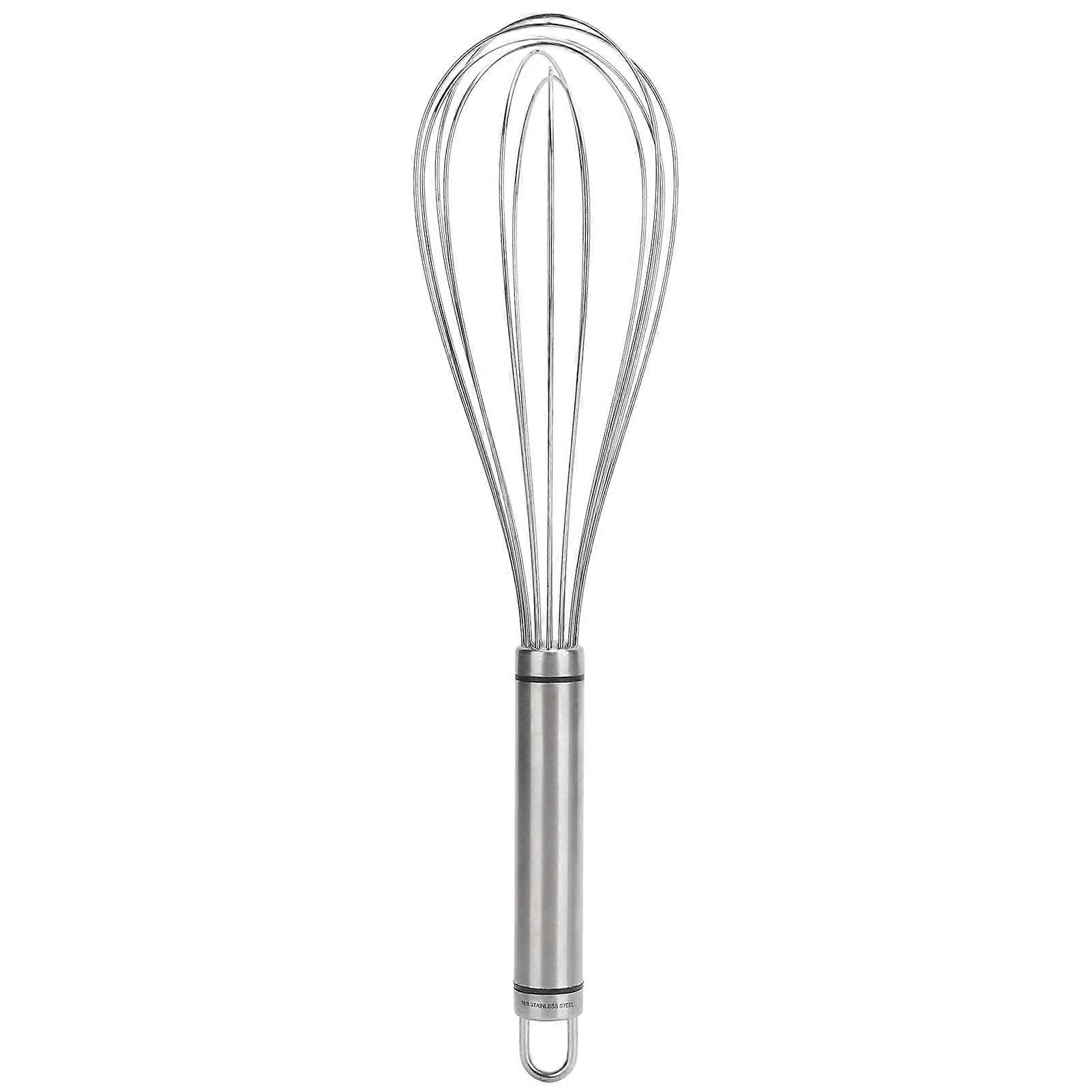 304 Stainless Steel Whisk Manual Egg Beater with 7 Wires Ergonomic Non‑Slip Grip for Baking