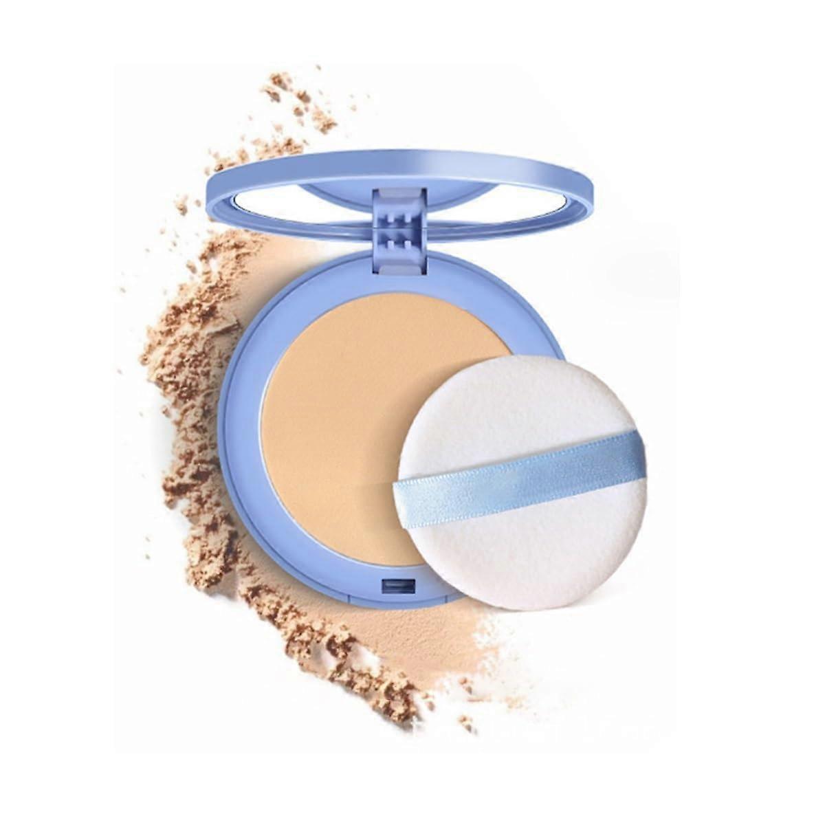 Matte Pressed Powder Natural Beige Long Lasting Waterproof Oil Control Lightweight Coverage