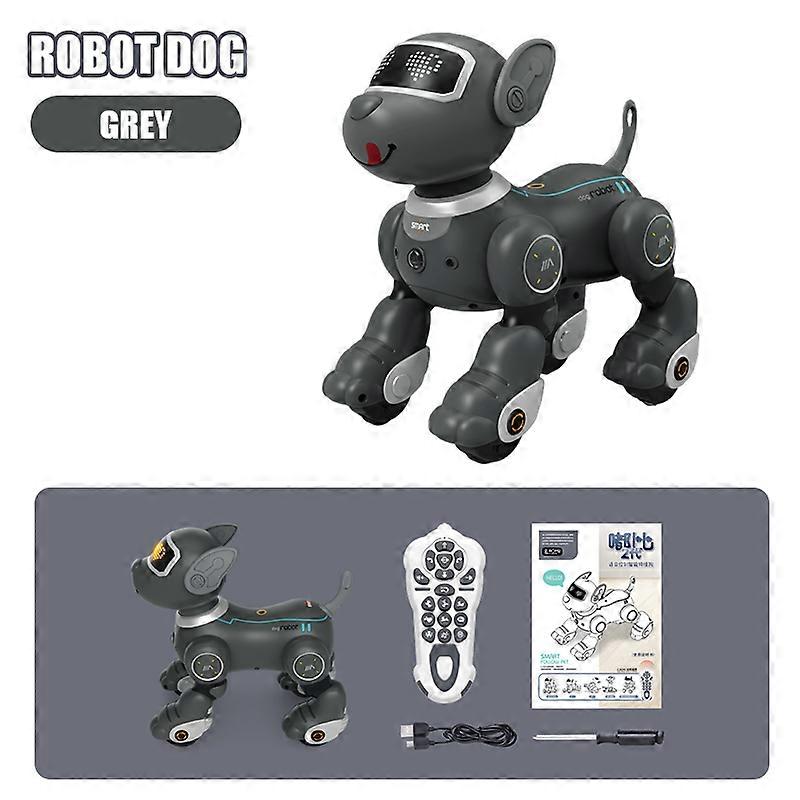 Robot ��lectronique RC dr?le pour enfants, chien cascadeur, chiot, commande vocale, programmable, toucher, musique, chanson, robots chiens, j