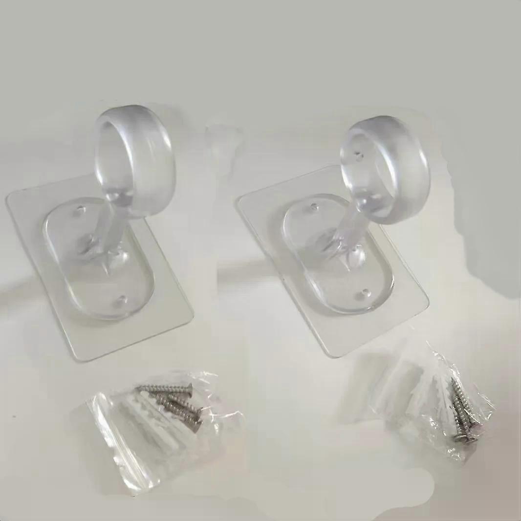 Supports de tringle �� rideau de plafond robustes, 2 pi��ces, sans Installation de per?age, hauteur r��glable, supports de tringle de 1.2 pouce