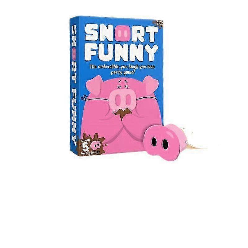 Snort Funny: The Oinkcredible You Laugh You Lose Party Game | 150 Challenge Cards, 5 Pig Snouts & Mud Tokens | Family & Friend Game for Ages 8+, 4-8 P