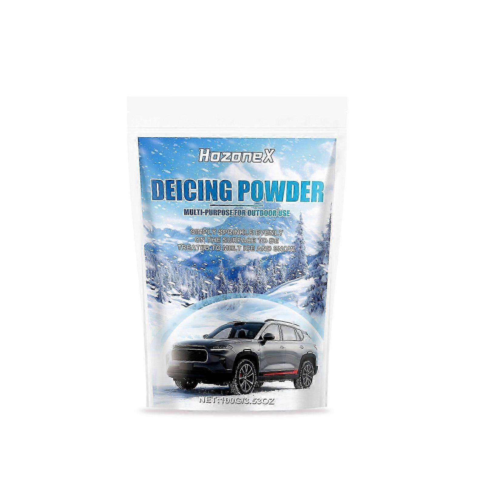 Deicer For Car Windshield, Quick Ice Melting Powder For Fast Defrosting And Snow Removal, Windshield Deicer Powder For Clear Safe Winter Driving