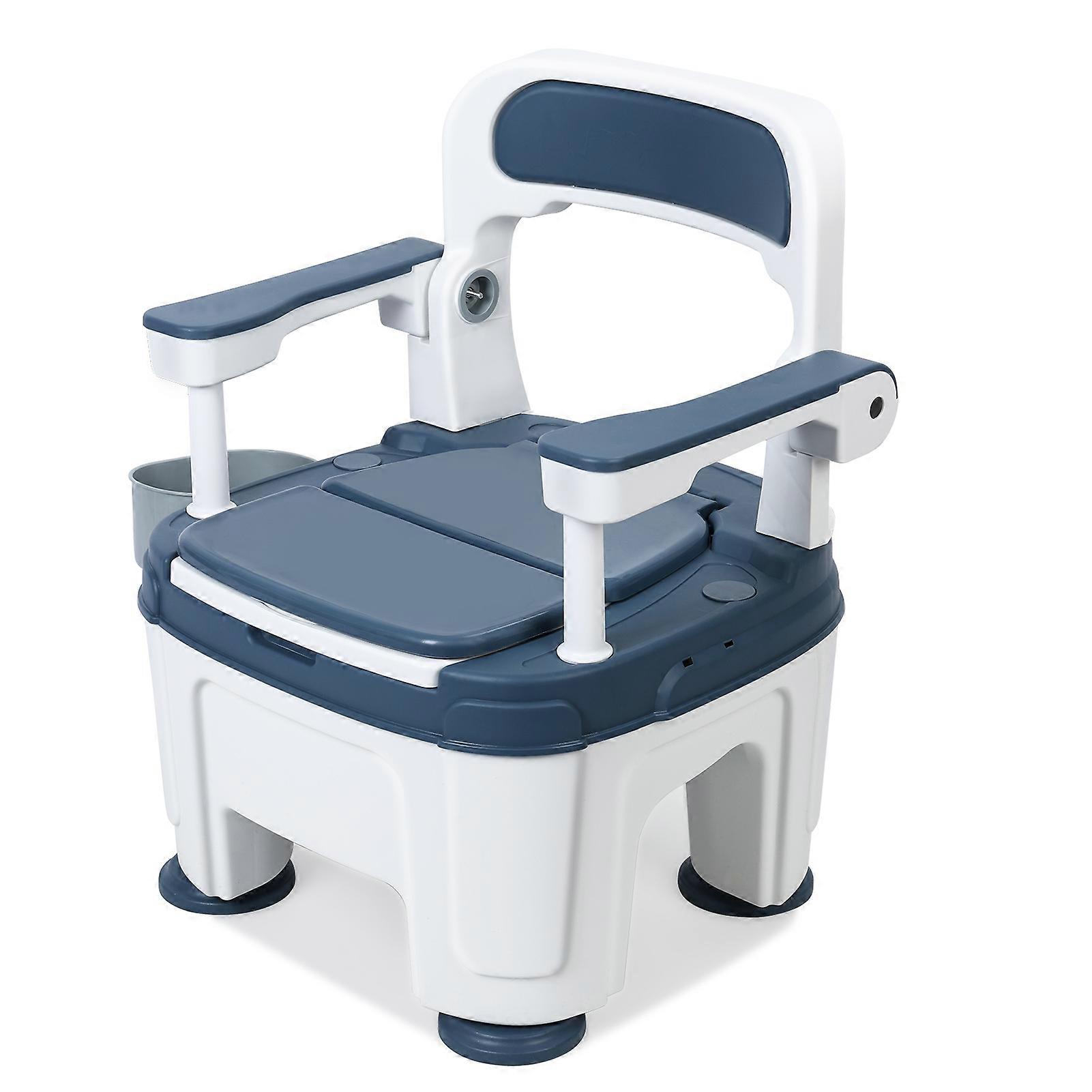 Multipurpose Toilet Raiser & Bedside Commode, Adjustable Height & Anti-Slip