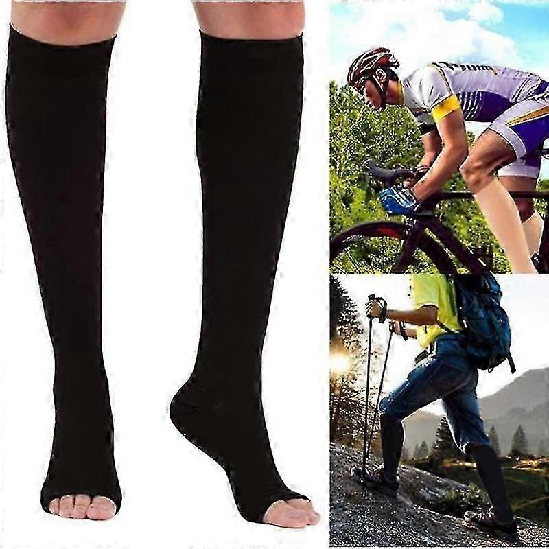 1pair Dessous genou Support Bas Varices Circulation Compression Chaussette