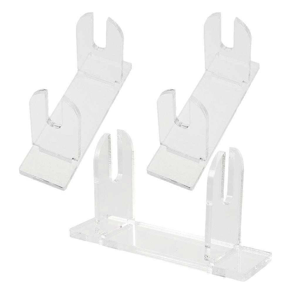 Fan Display Stand Acrylic Holder for Home Decor 3Pcs Transparent Clear Display Base