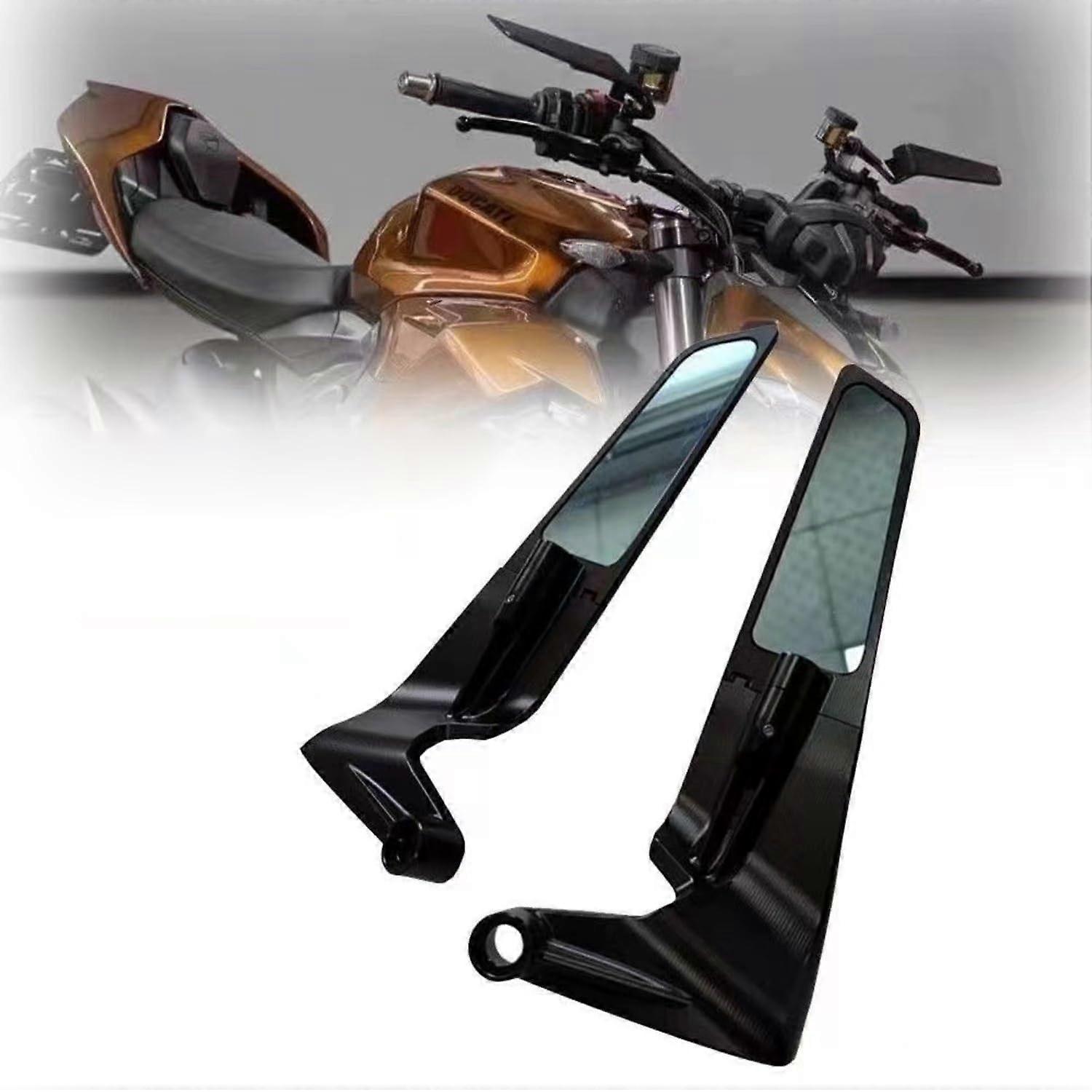 Universal Motorcycle Rear View Mirrors Adjustable Foldable Aluminum Alloy Handlebar Mirrors
