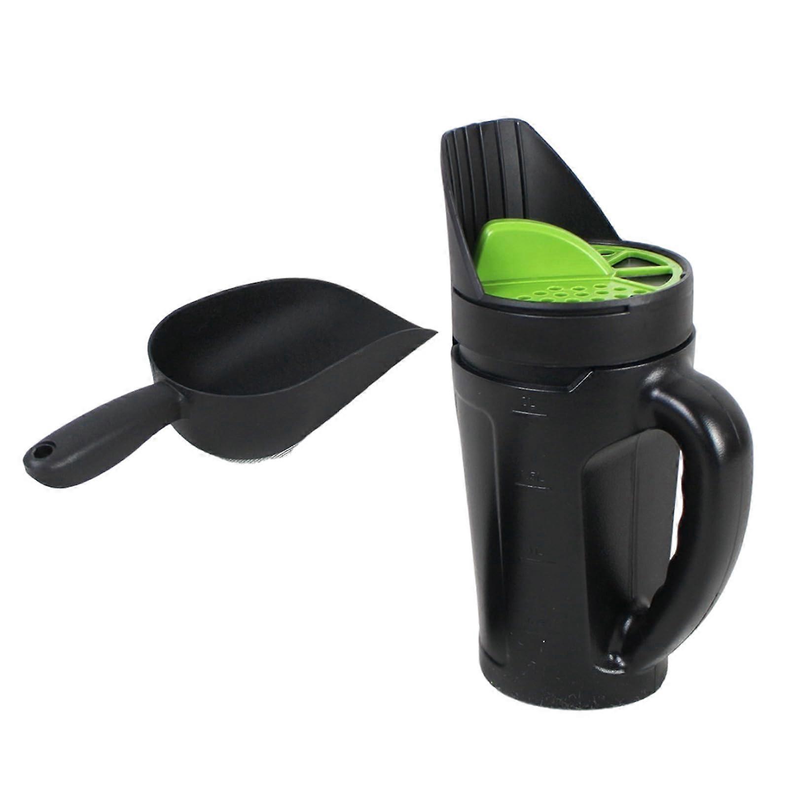 Handheld Garden Spreader with Adjustable Flow Control for Grass Seed, Fertilizer and Salt