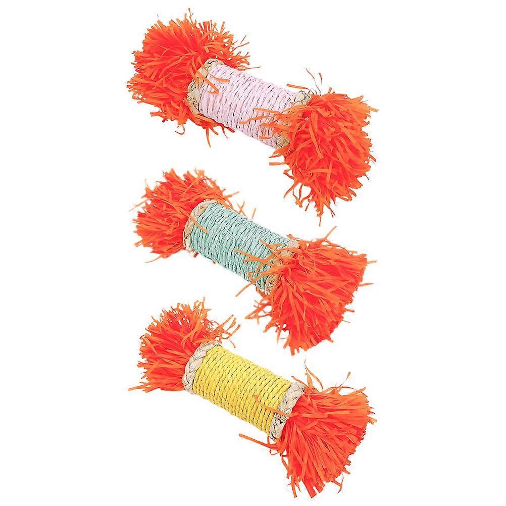 Small Pet Molar Toy for Chewing and Playing Assorted Color Paper String Keeps Teeth Healthy