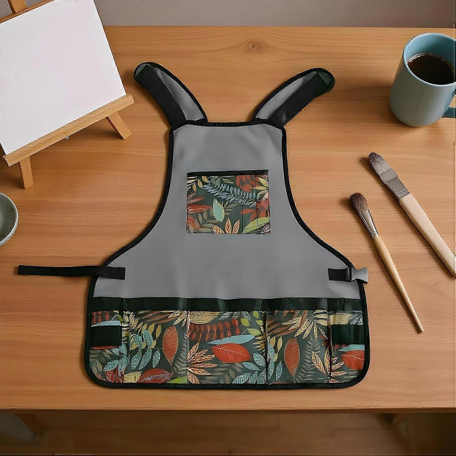 Heavy Duty Gardening Apron with Multiple Deep Pockets, Adjustable Waist Strap, Waterproof Fabric