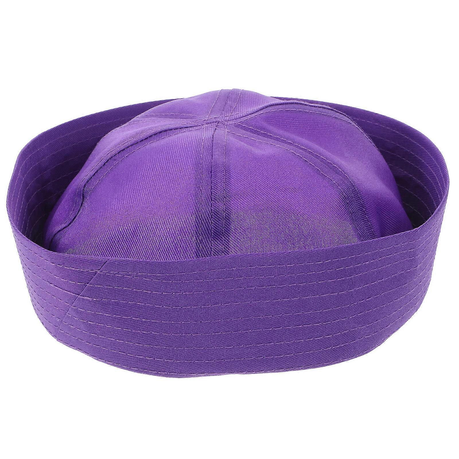 Cosplay Hat Accessory Captain Style Rolled Brim Purple For 1Pack
