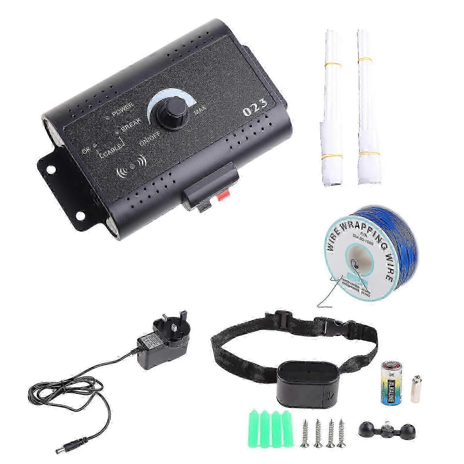 Dog Electric Fence & Training Collar System Harmless Adjustable Control Range 25-26