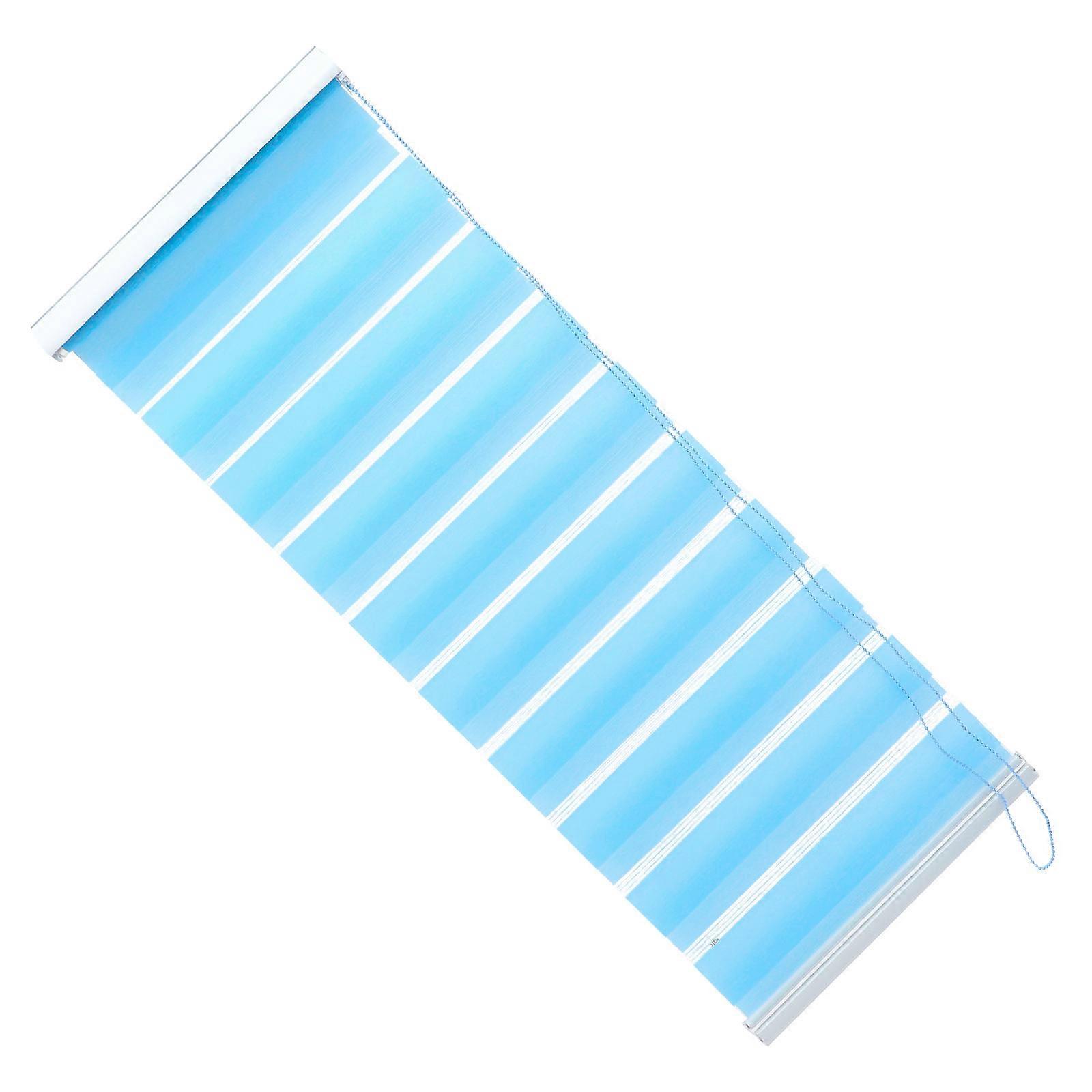 Sky-Blue No Drilling Roller Blind Bathroom Shade Blind 3Pcs Set