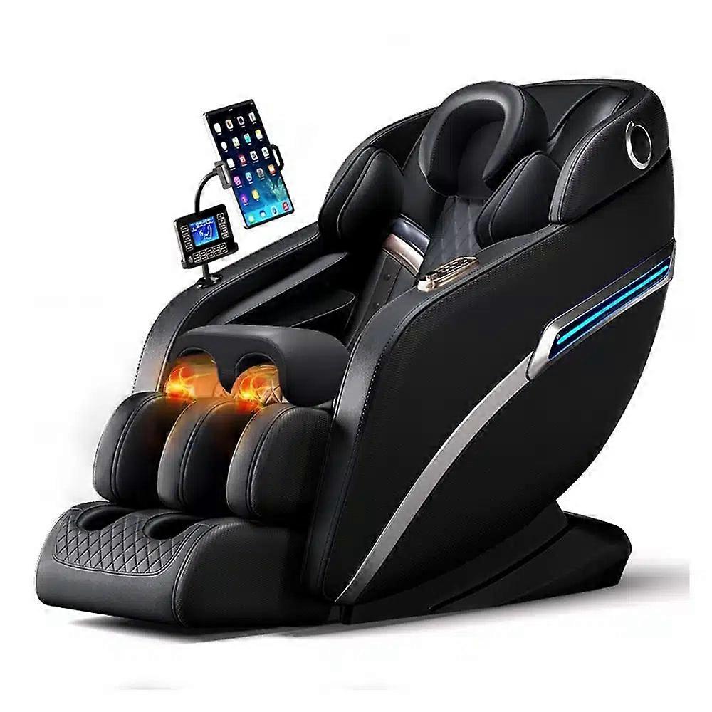 Massagestol 4D Pro+ Sort med Varmeterapi og Stemmekontrol - Model M9 Sort