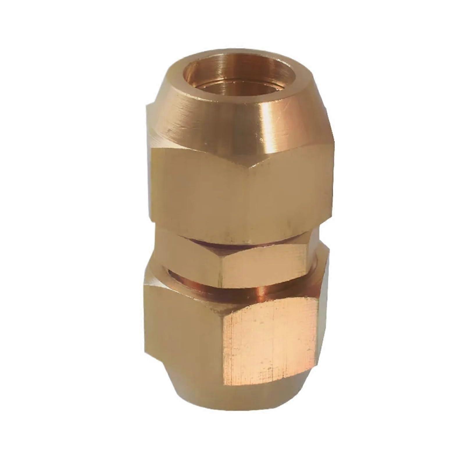 8mm Brass Flare Elbow Fitting for Air Conditioner HVAC Copper Pipe Connector with Nut