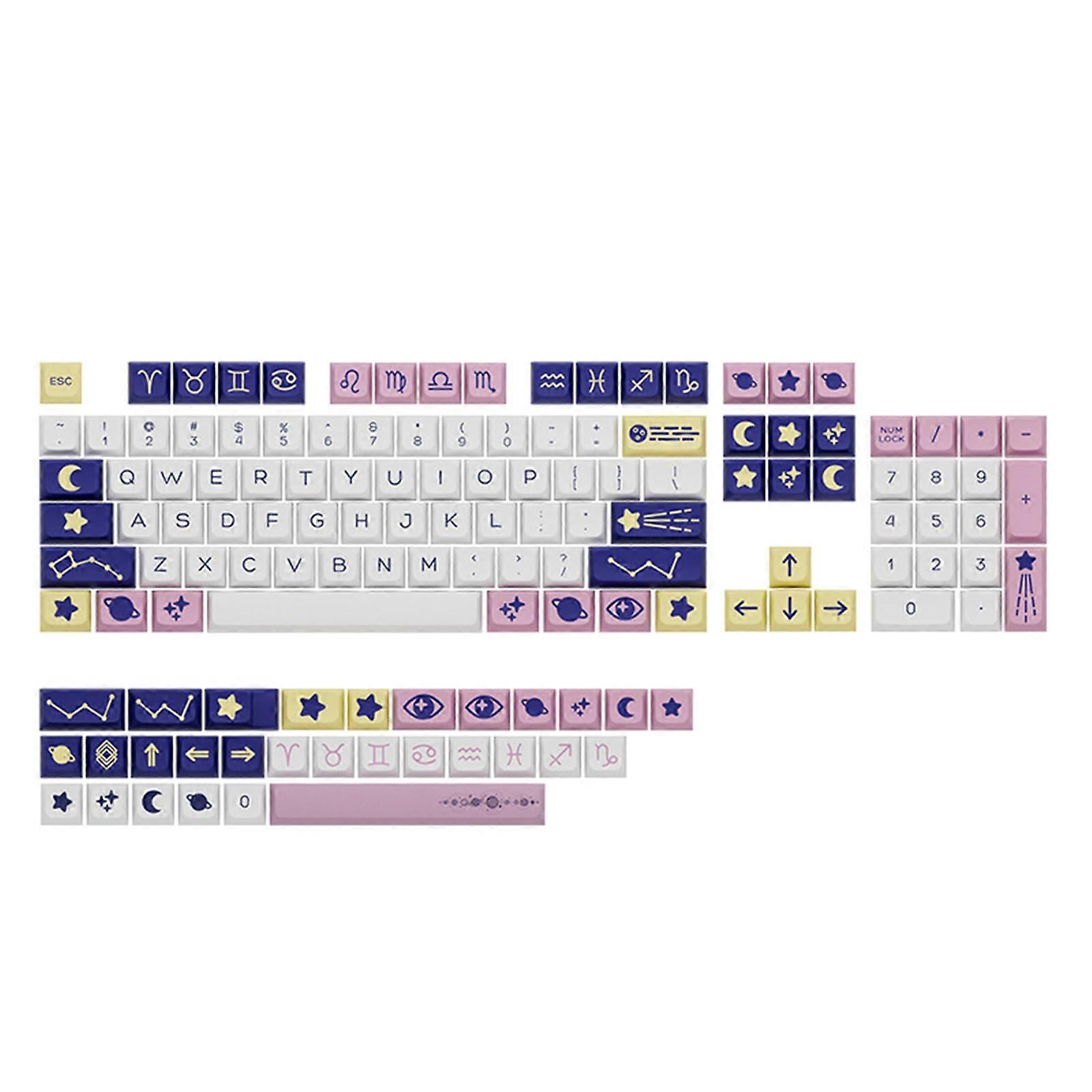 134 Keys XDA Profile PBT Keycaps Set for Mechanical Keyboard, Durable 5Sided DyeSublimation