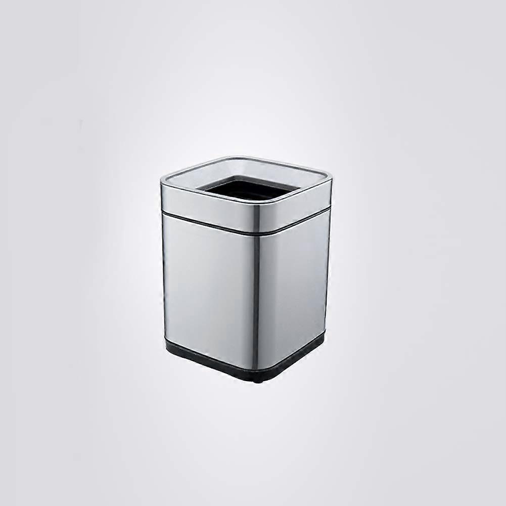 Stainless Steel Rectangular Open  Trash Can Large Capacity 8L30L OilResistant for Kitchen Office