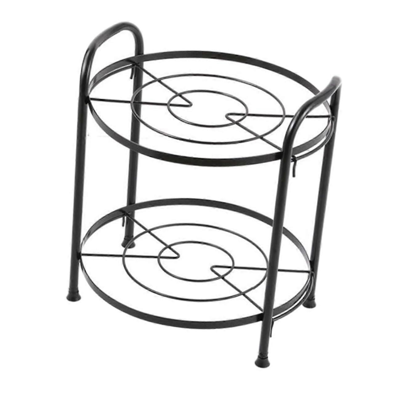 Pot and Pan Organizer TwoTier Vertical Kitchen Storage Rack Detachable CornerSaving Design