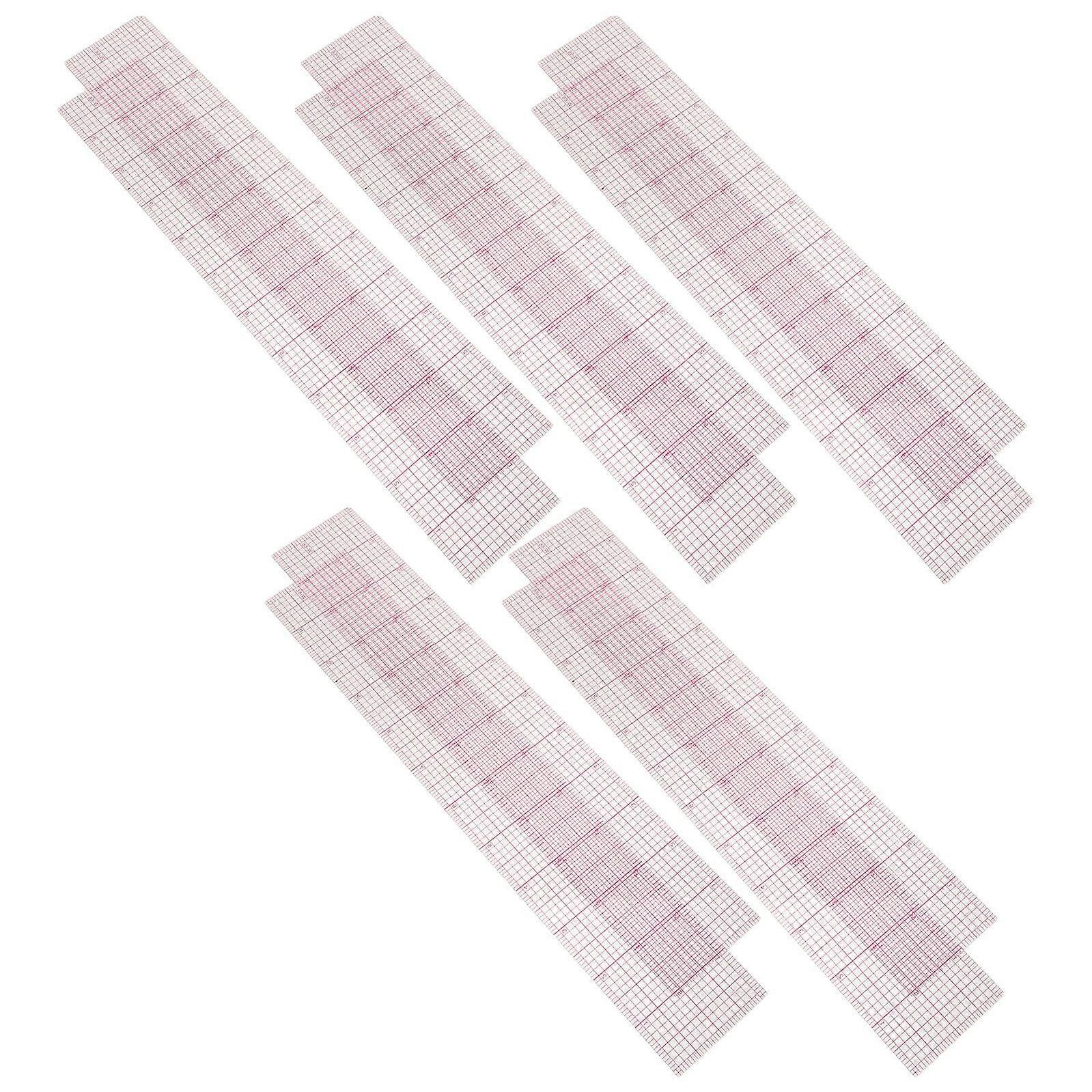 10pcs Transparent Flexible Sewing Ruler for Dressmaking Quilting and Pattern Making