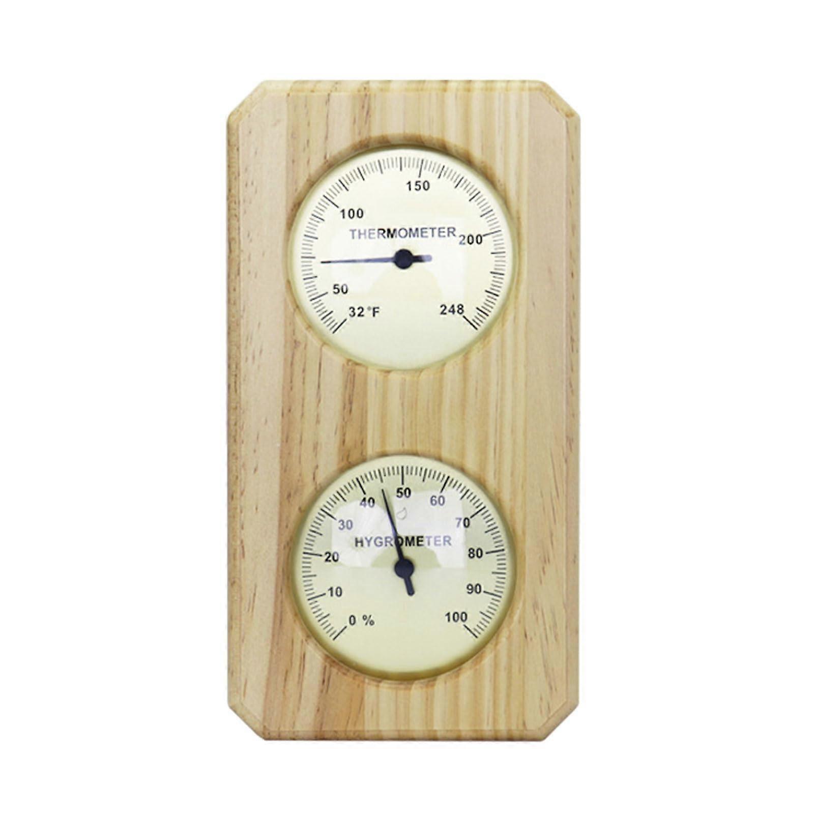 Sauna Thermometer Hygrometer 2 in 1 Wall Mounted Gauge with Precise Temperature Reading