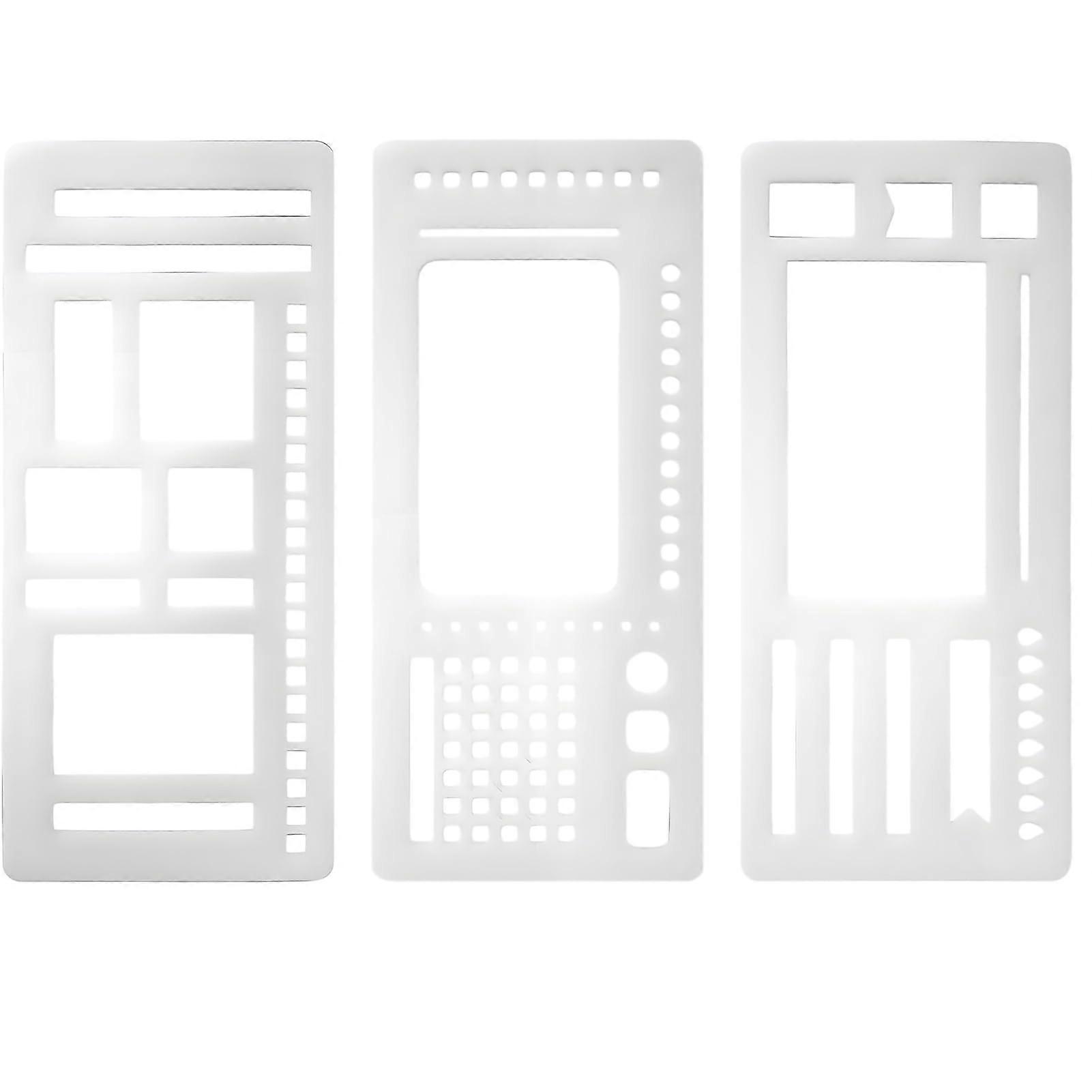 Bullet Journal Stencils Set with Precision Layout Templates for 5mm Dot Grid, Calendars and DIY Crafts