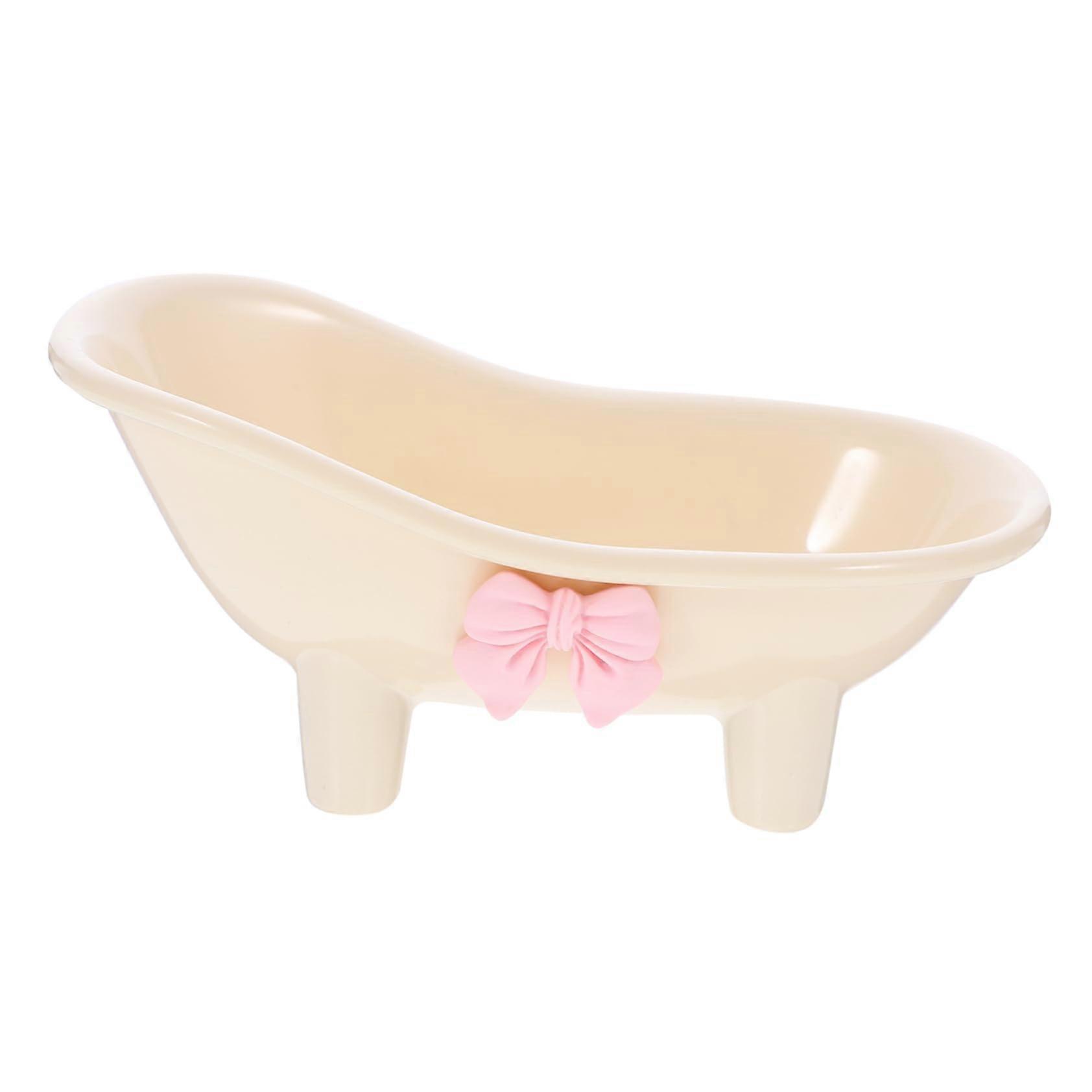 Soap Dish SelfDraining Holder Keeps Soap Dry for Bathroom Countertop Compact Clear Design